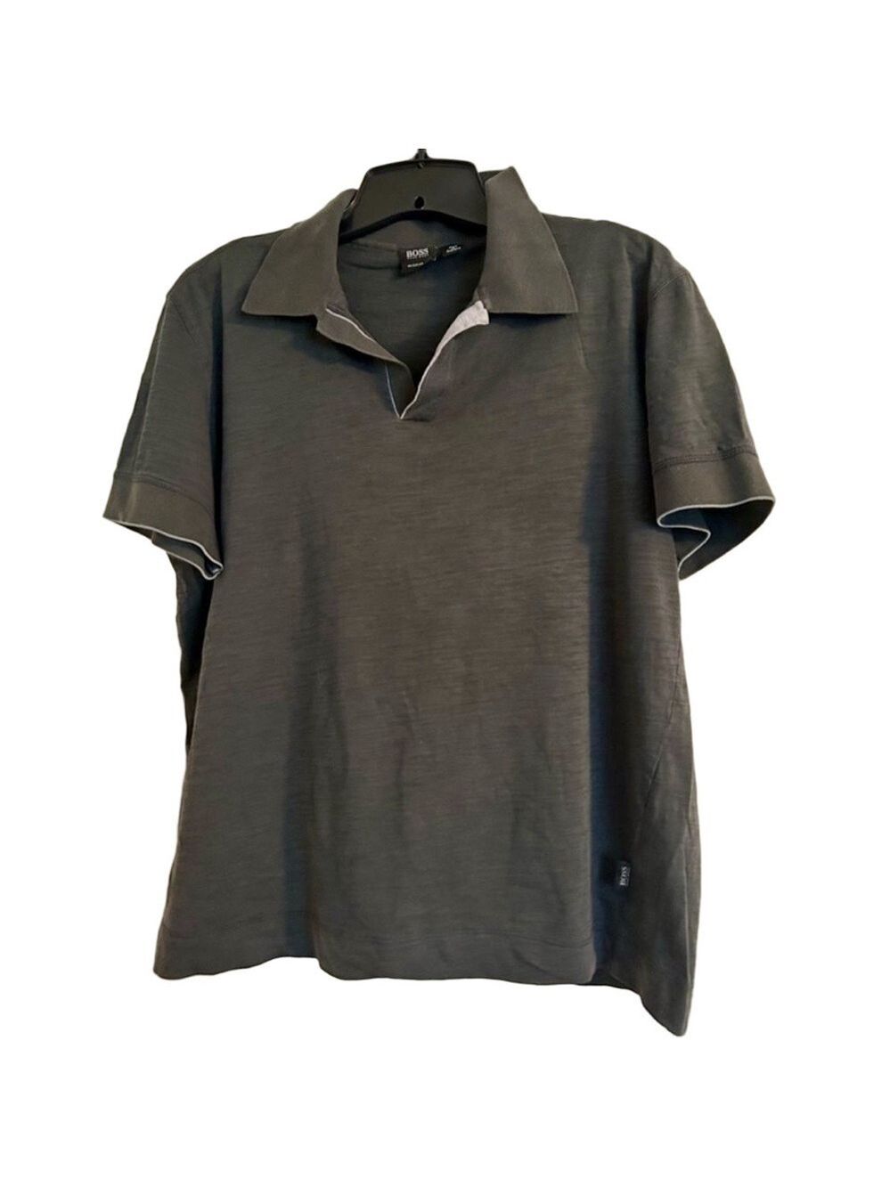 Hugo Boss Men’s Black Charcoal Regular Fit Polo Shirt Size L